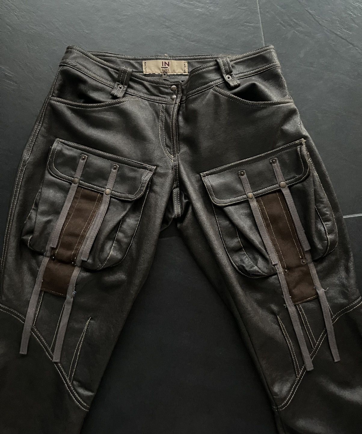 Leather × Vintage Carling in love bermuda in leather Size US 28 / EU 44 - 3 Thumbnail
