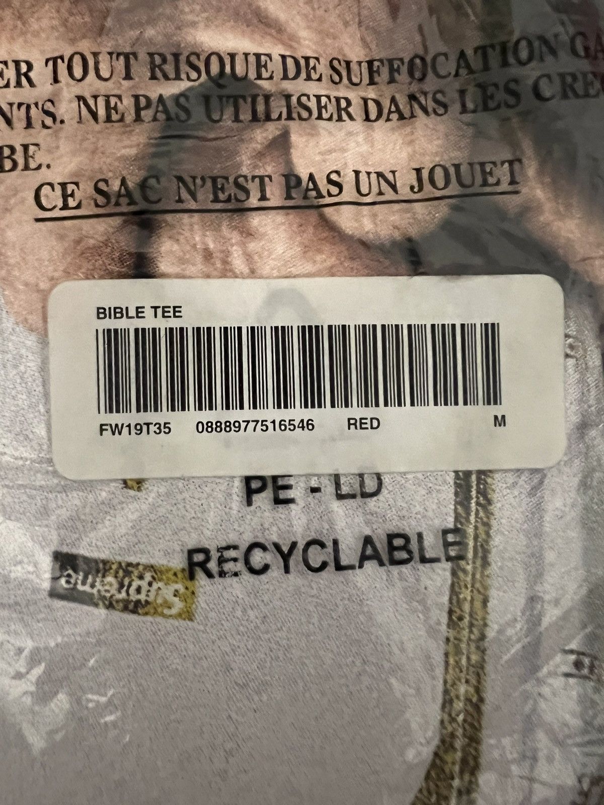 Supreme Supreme Bible Tee Size US M / EU 48-50 / 2 - 2 Thumbnail
