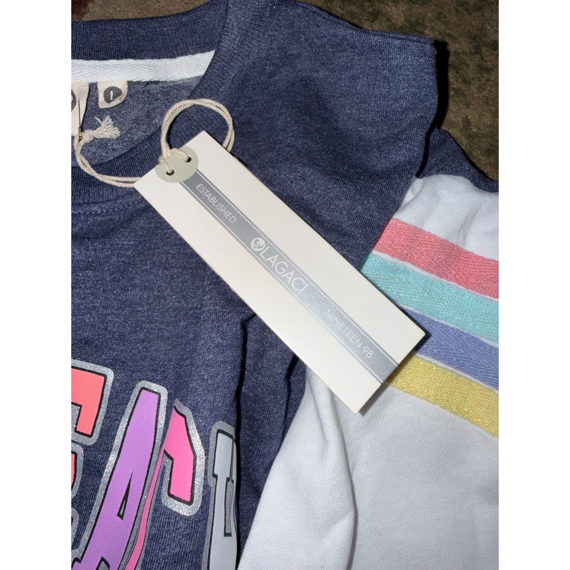 Other Miami Beach Florida Sweatshirt By Lagaci With Colorful Strip Size L / US 10 / IT 46 - 4 Thumbnail