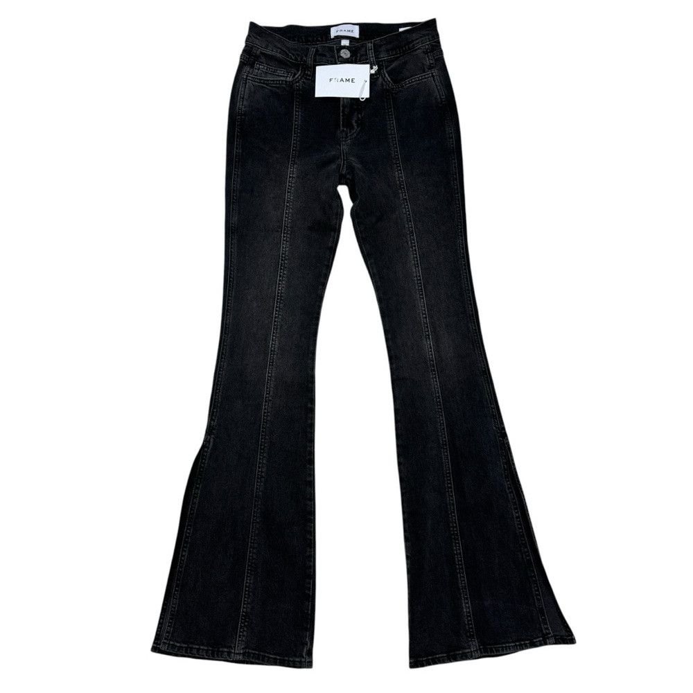 Frame NWT New $278 Frame Le High Flare Side-Slit Obsidian Jeans S Size 25" / US 0 / IT 36 - 3 Thumbnail