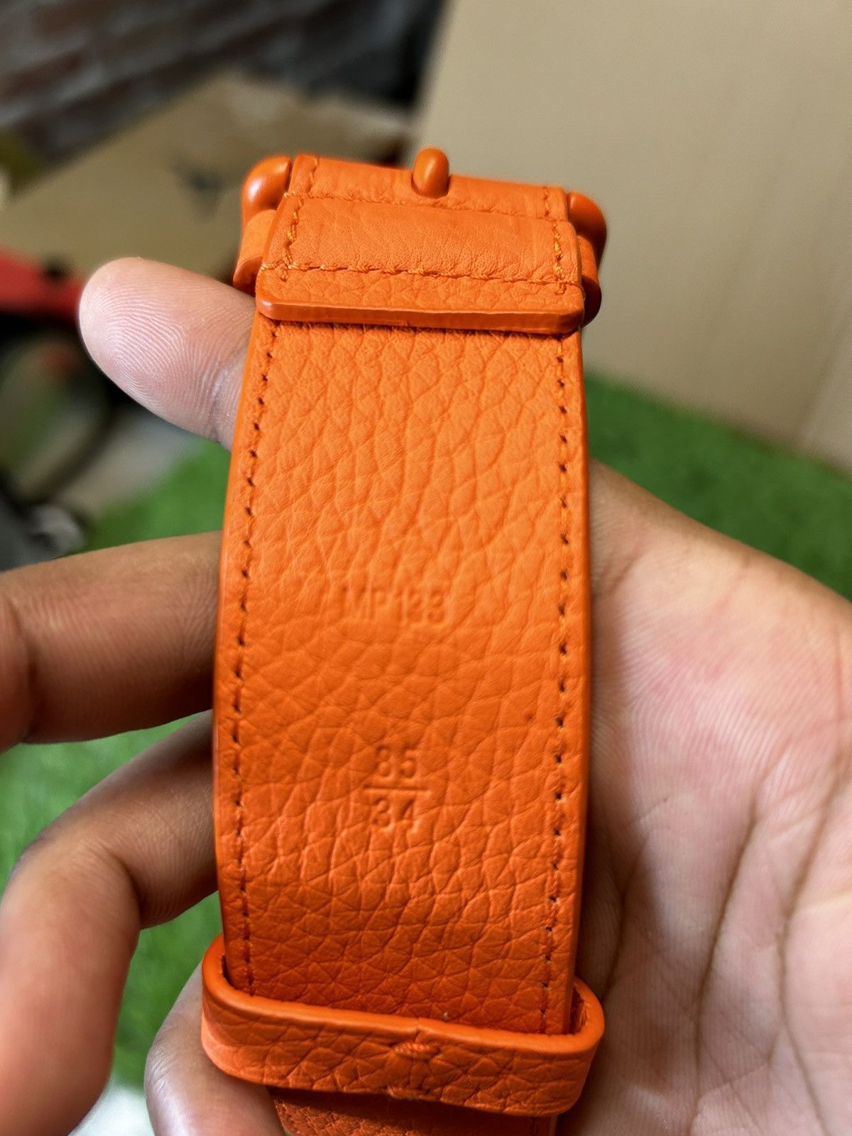 Louis Vuitton Louis Vuitton Virgil Abloh Orange Monogram Chain Belt - New Size 32 - 5 Thumbnail