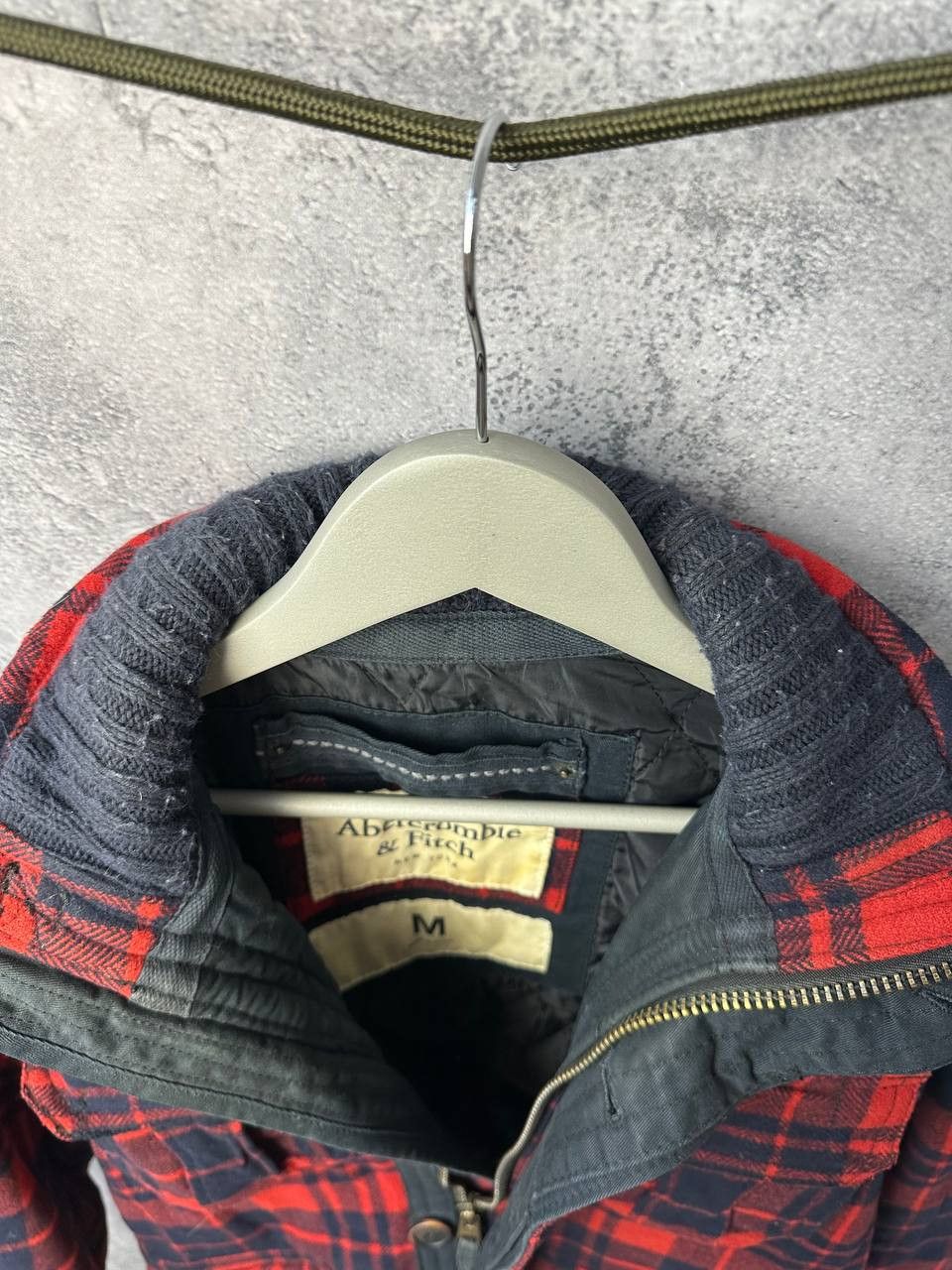 Abercrombie & Fitch Vintage Plaid Wool Barn Jacket