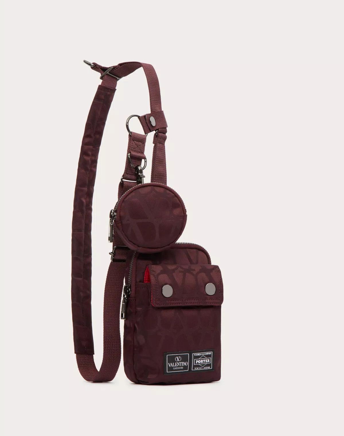 Valentino oc11z0725 Size: OS/ Porter Shoulder Pouch in Dark Red Size ONE SIZE - 2 Thumbnail