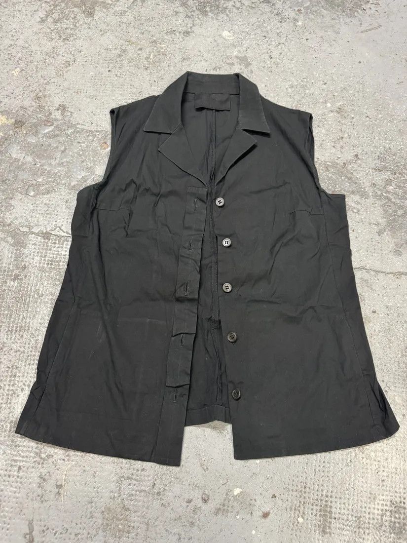 Designer × Prada × Vintage 2000s Prada Black Sleeveless Minimalist Shirt Size XS / US 0-2 / IT 36-38 - 3 Thumbnail