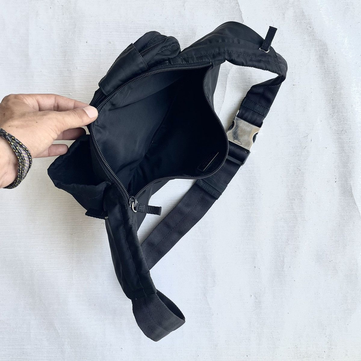 Prada Prada Tessutto Nylon Black Belt Bag/Crossbody Size ONE SIZE - 7 Thumbnail