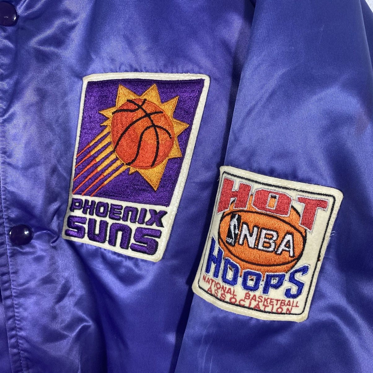 NBA Vintage 90s Phoenix Suns Satin Bomber Jacket L Size Purple Size US L / EU 52-54 / 3 - 13 Thumbnail