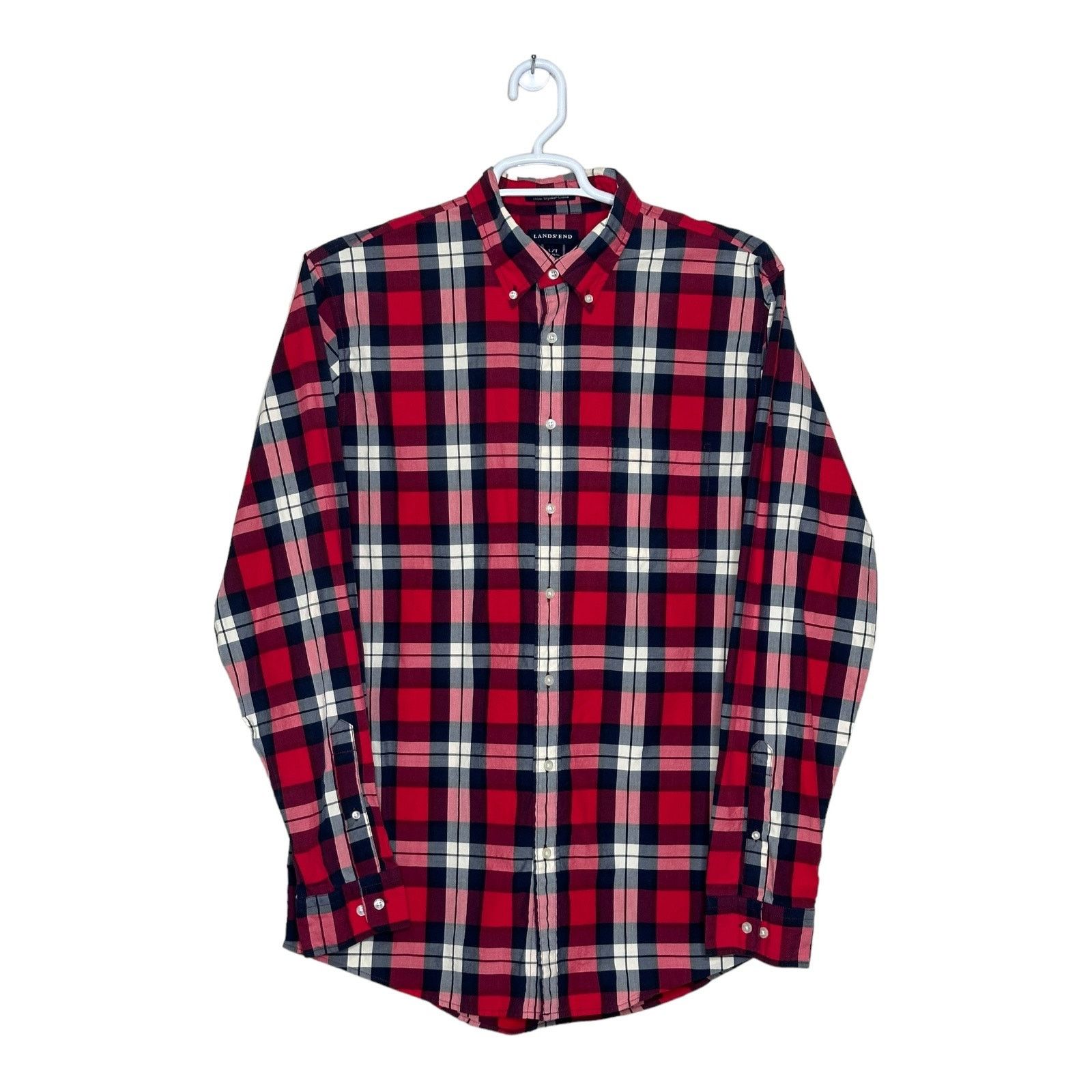Lands' End Lands’ End plaid long sleeves casual shirt size Large Size US L / EU 52-54 / 3 - 6 Thumbnail
