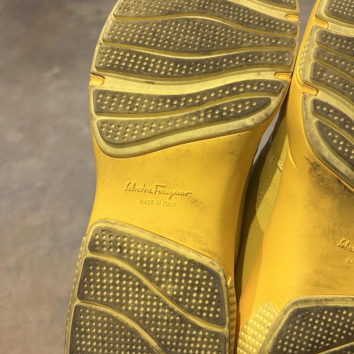 Designer × Salvatore Ferragamo Salvatore Ferragamo Yellow Leather Trainers US 8.5 Rare Size US 8.5 / EU 41-42 - 10 Thumbnail