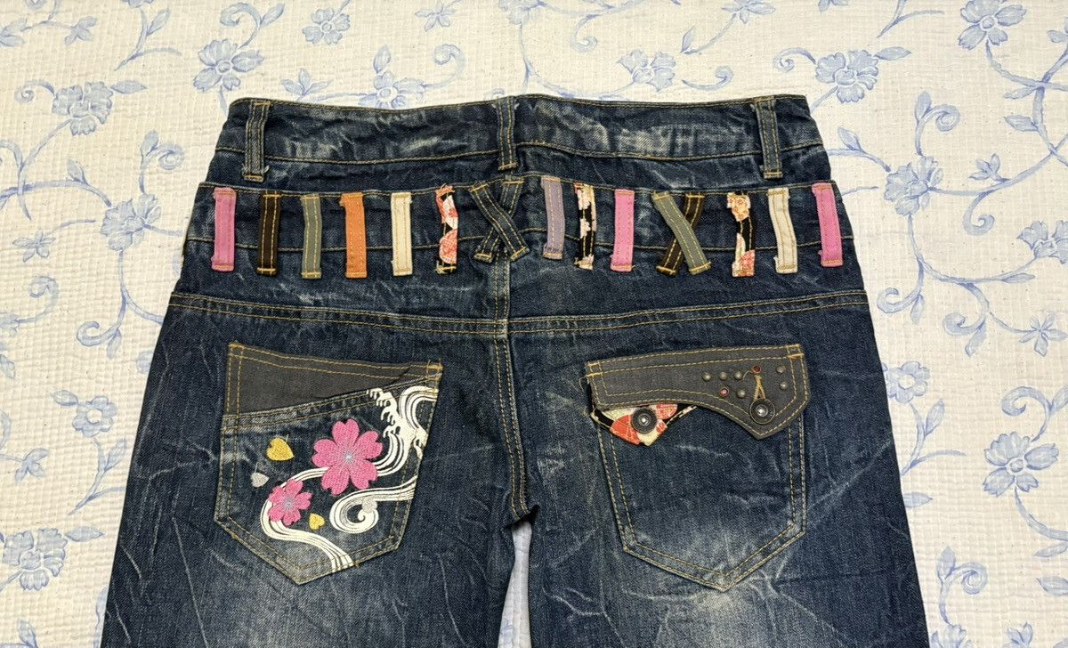 Japanese Brand Japanese International World Double Waist Jeans Streetwear Size US 32 / EU 48 - 12 Thumbnail