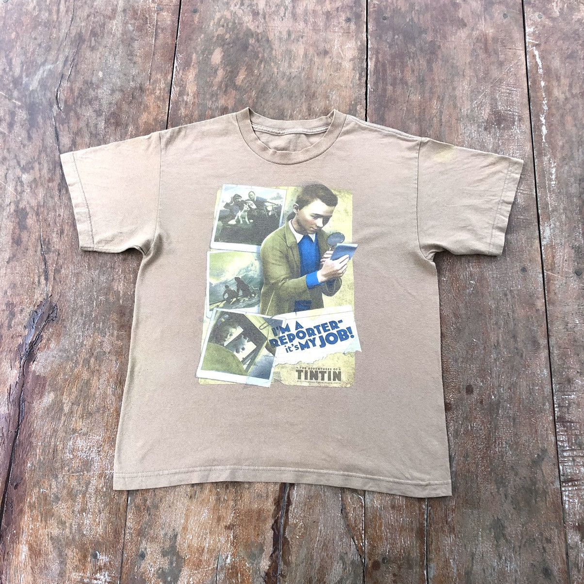 Vintage Vintage 2011 The Adventures Of Tintin Movie Promo Shirt Size US M / EU 48-50 / 2 - 2 Thumbnail