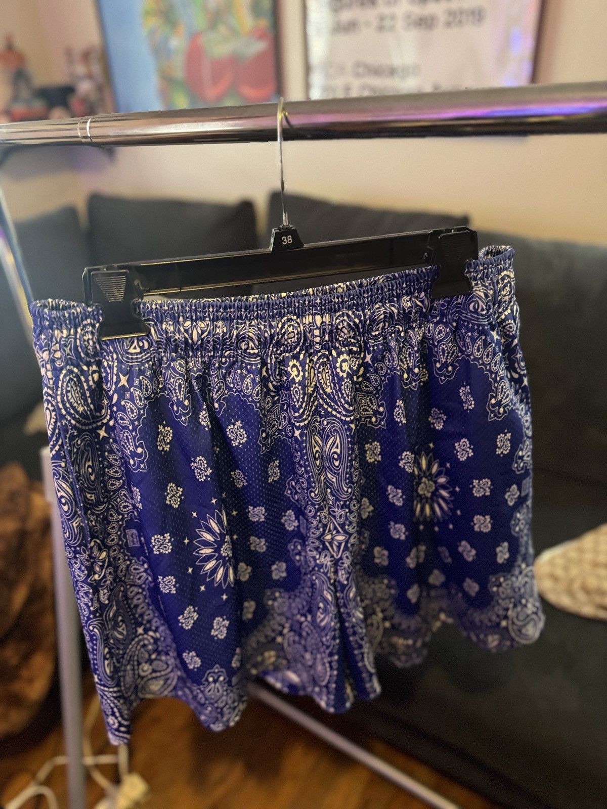 Bravest Studios BRAVEST STUDIOS BLUE PAISLEY SHORTS Size US 36 / EU 52 - 1 Thumbnail