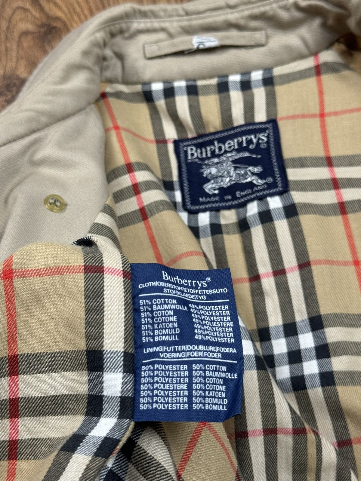 Burberry Vintage trench coat Burberry original luxury streetwear item Size L / US 10 / IT 46 - 3 Thumbnail