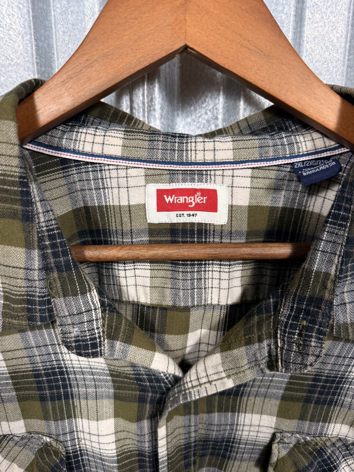 Wrangler Vintage Western Wrangler Plaid Button Up Cowboy Shirt Size US XXL / EU 58 / 5 - 7 Thumbnail