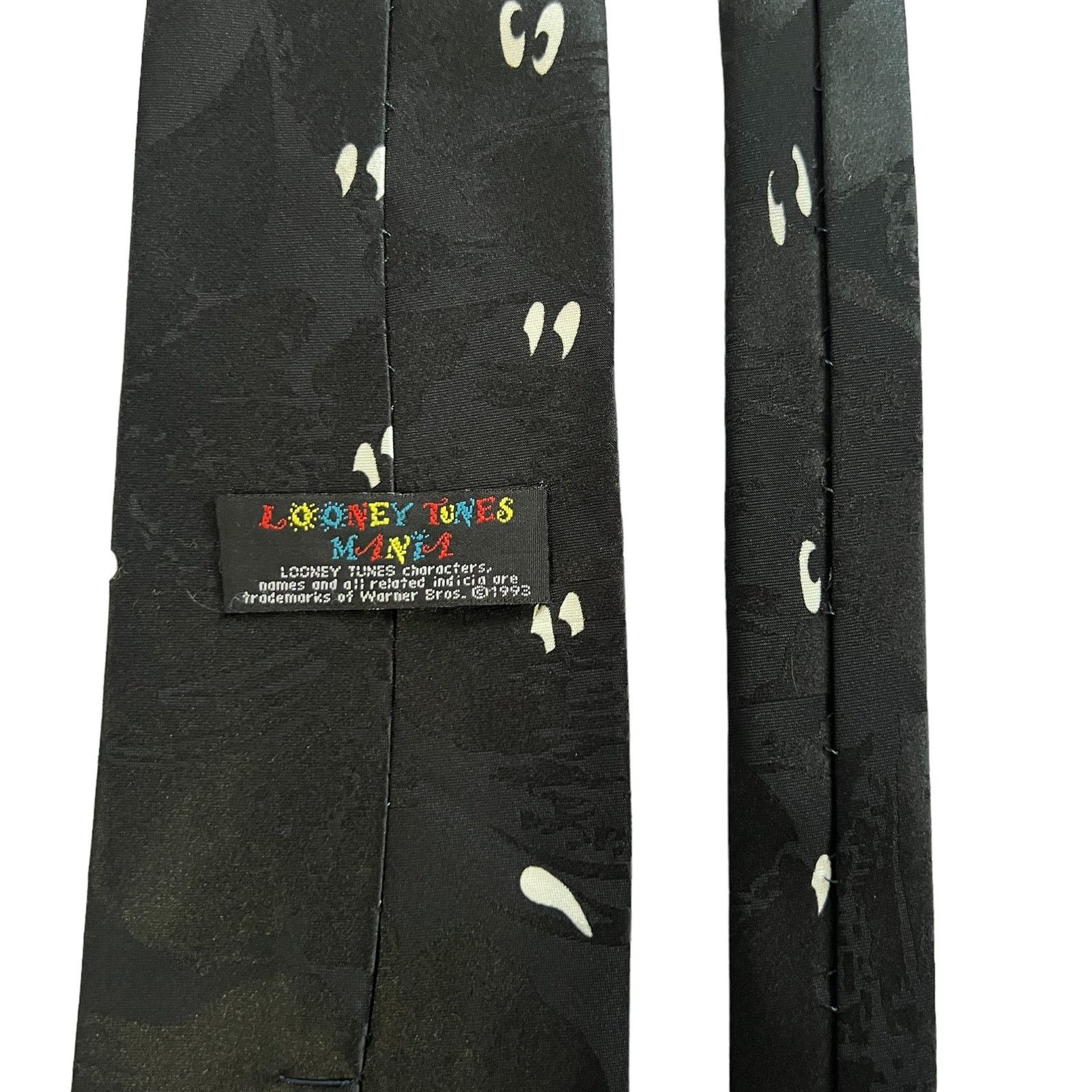 Warner Bros Looney Tunes Mania Vintage Black Daffy Duck Sweat Eyes Tie Size ONE SIZE - 6 Thumbnail