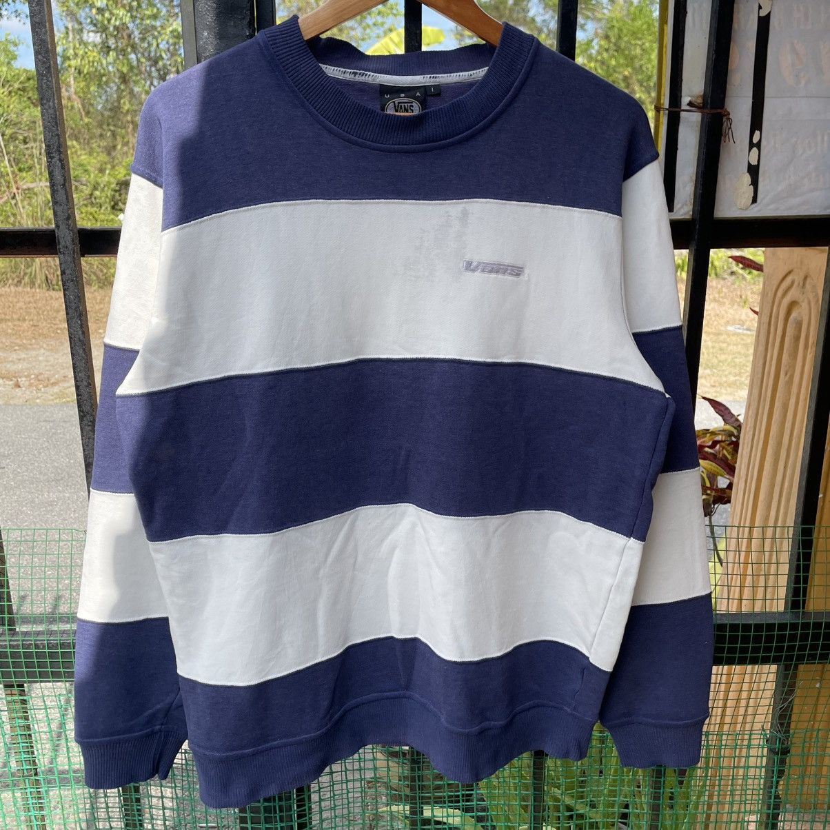 Vans 🔥Vintage 90s Vans Skateboard Small Logo Striped Sweatshirts Size US M / EU 48-50 / 2 - 5 Thumbnail