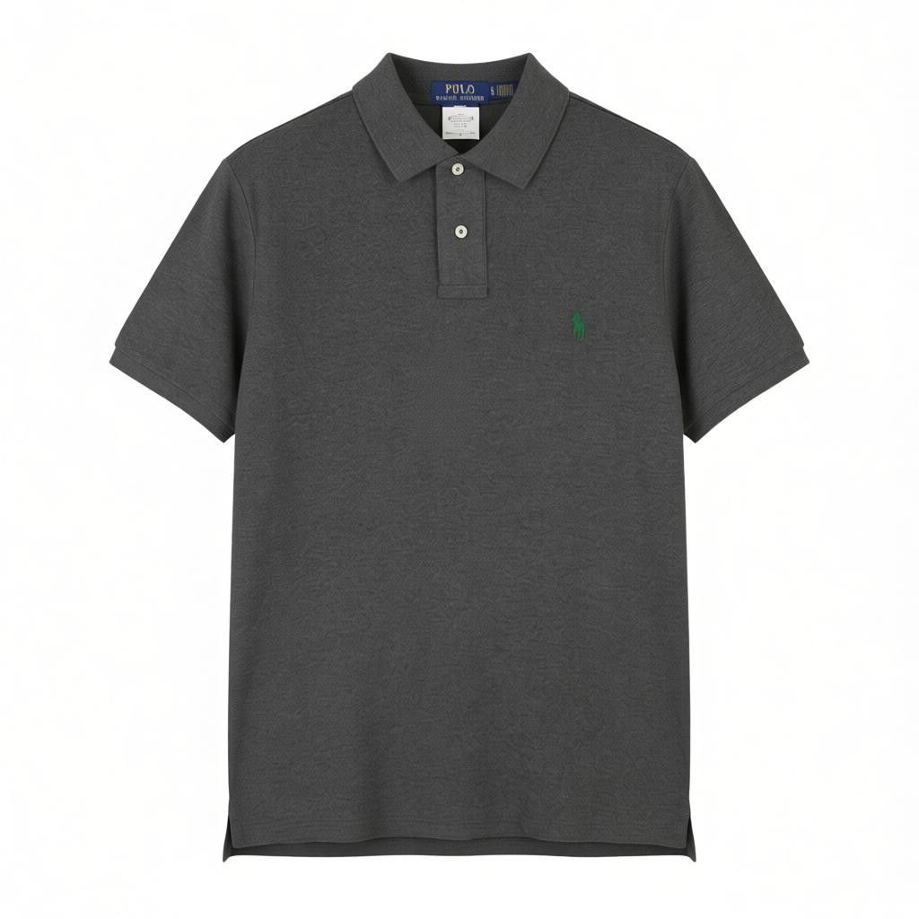 Ralph Lauren SLIM FIT L Dark Grey Melange Cotton Logo 87889 Size US L / EU 52-54 / 3 - 1 Thumbnail