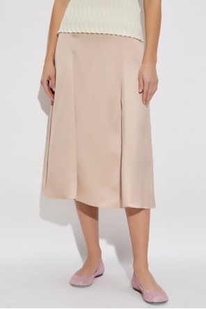 Fendi o1s1wg110226 Midi Skirt in Beige Size 28" / US 6 / IT 42 - 2 Thumbnail