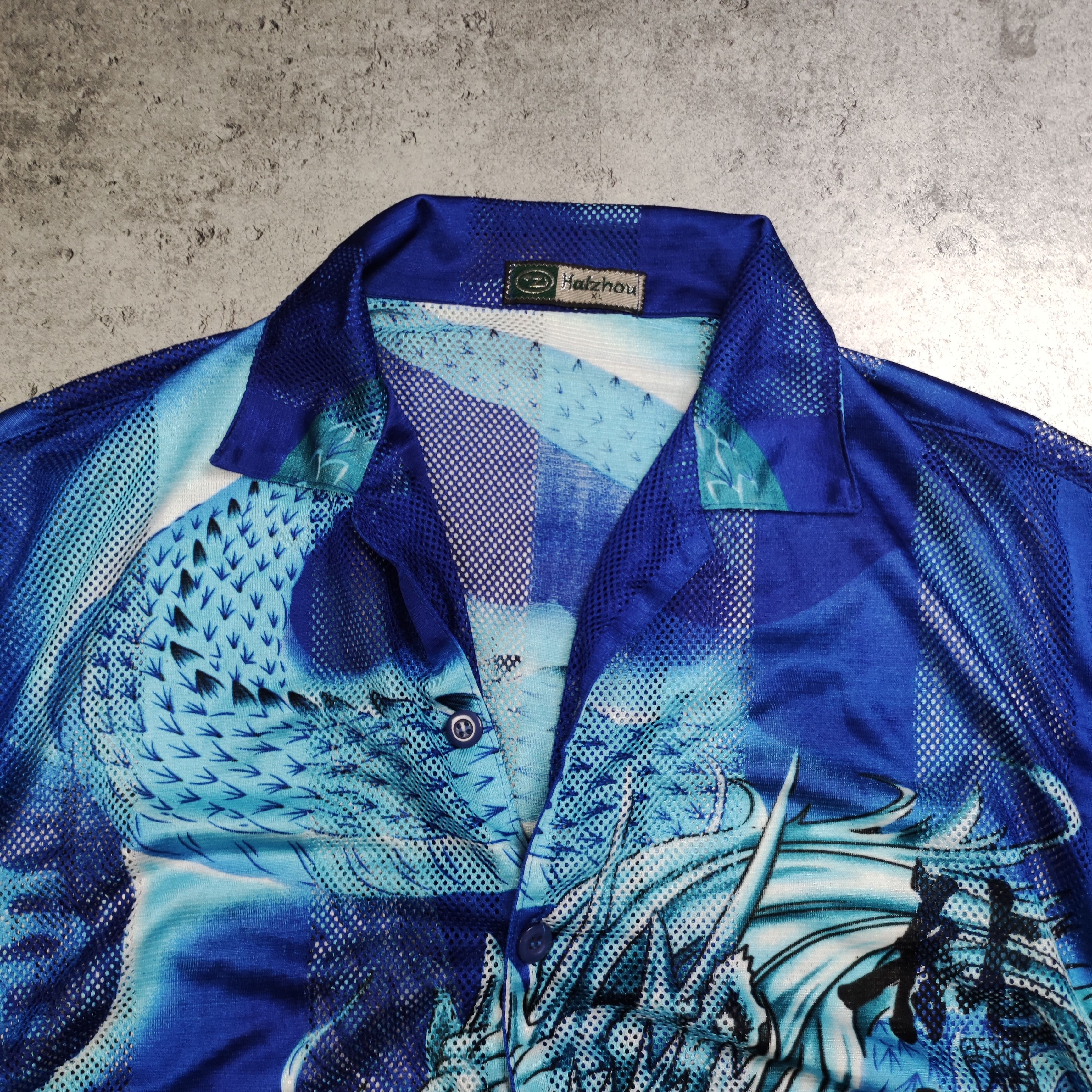 Japanese Brand RARE Full Over Print Japanese Brand Dragon Shirt Size US L / EU 52-54 / 3 - 6 Thumbnail