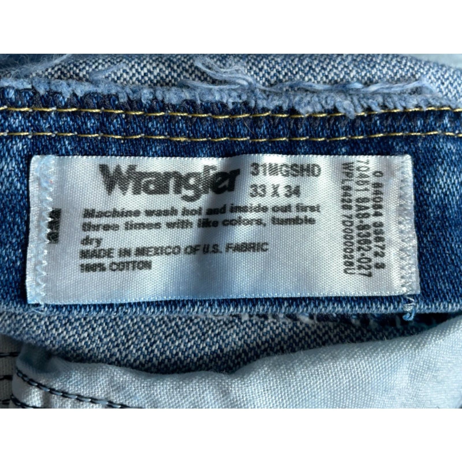 Wrangler VINTAGE Wrangler George Strait Jeans Men's 31 x 33 (33 x 34 Tag) Cowboy Cut Distressed Size US 31 - 4 Thumbnail