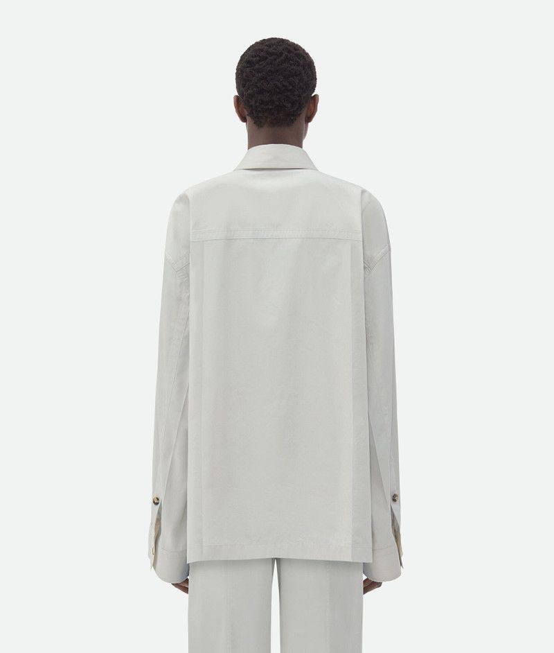 Bottega Veneta o1bcso1str0526 Cotton Silk Shirt in Gray Size US L / EU 52-54 / 3 - 3 Thumbnail