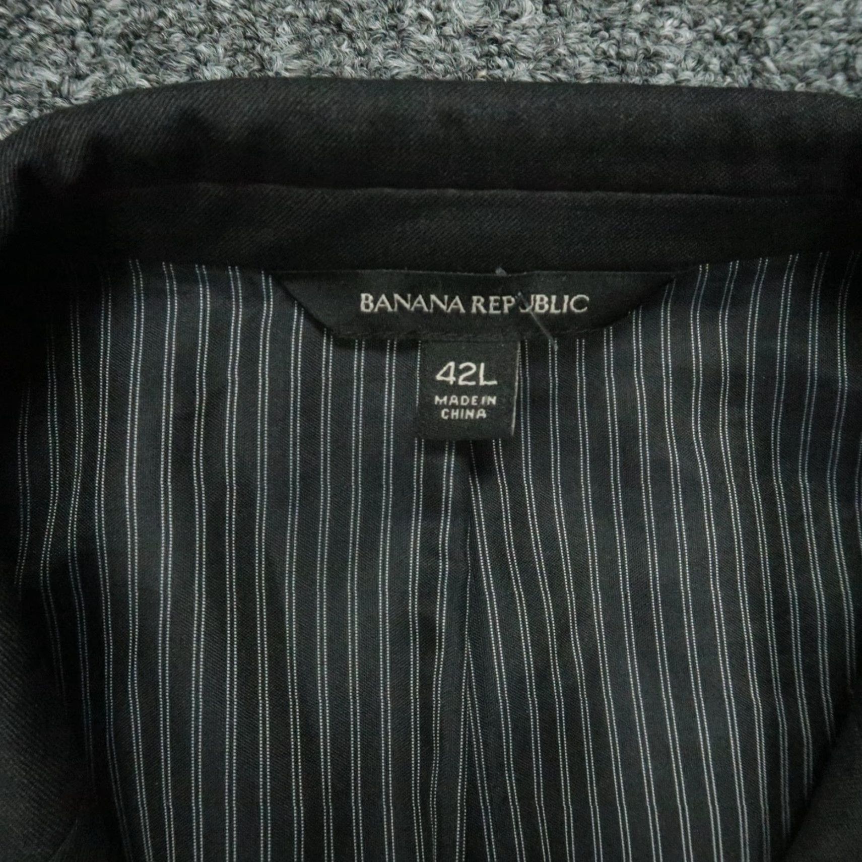 Banana Republic Banana Republic Blazer Men 42L Dark Charcoal Wool Slim Fit Sport Coat Size 42R - 3 Thumbnail