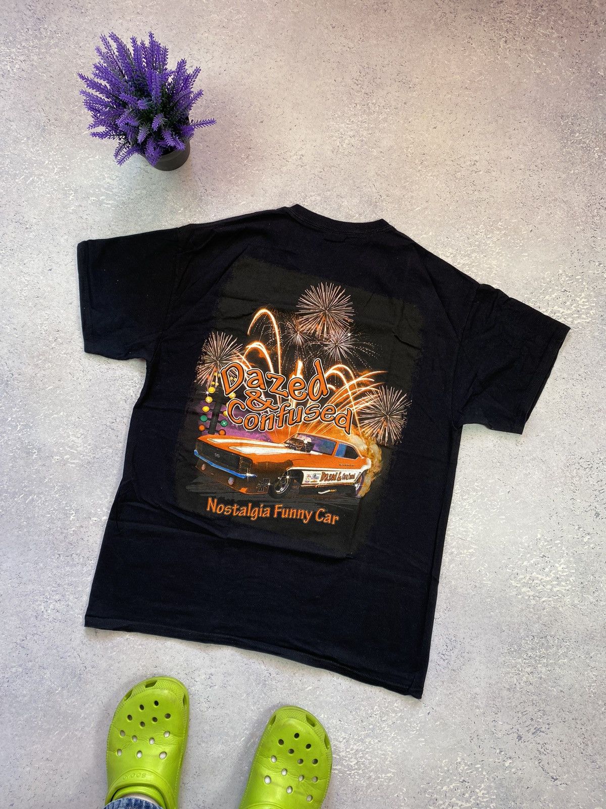 Band Tees Dazed Confused Men’s Black T-shirt With Big Centre Logo Size US L / EU 52-54 / 3 - 1 Thumbnail