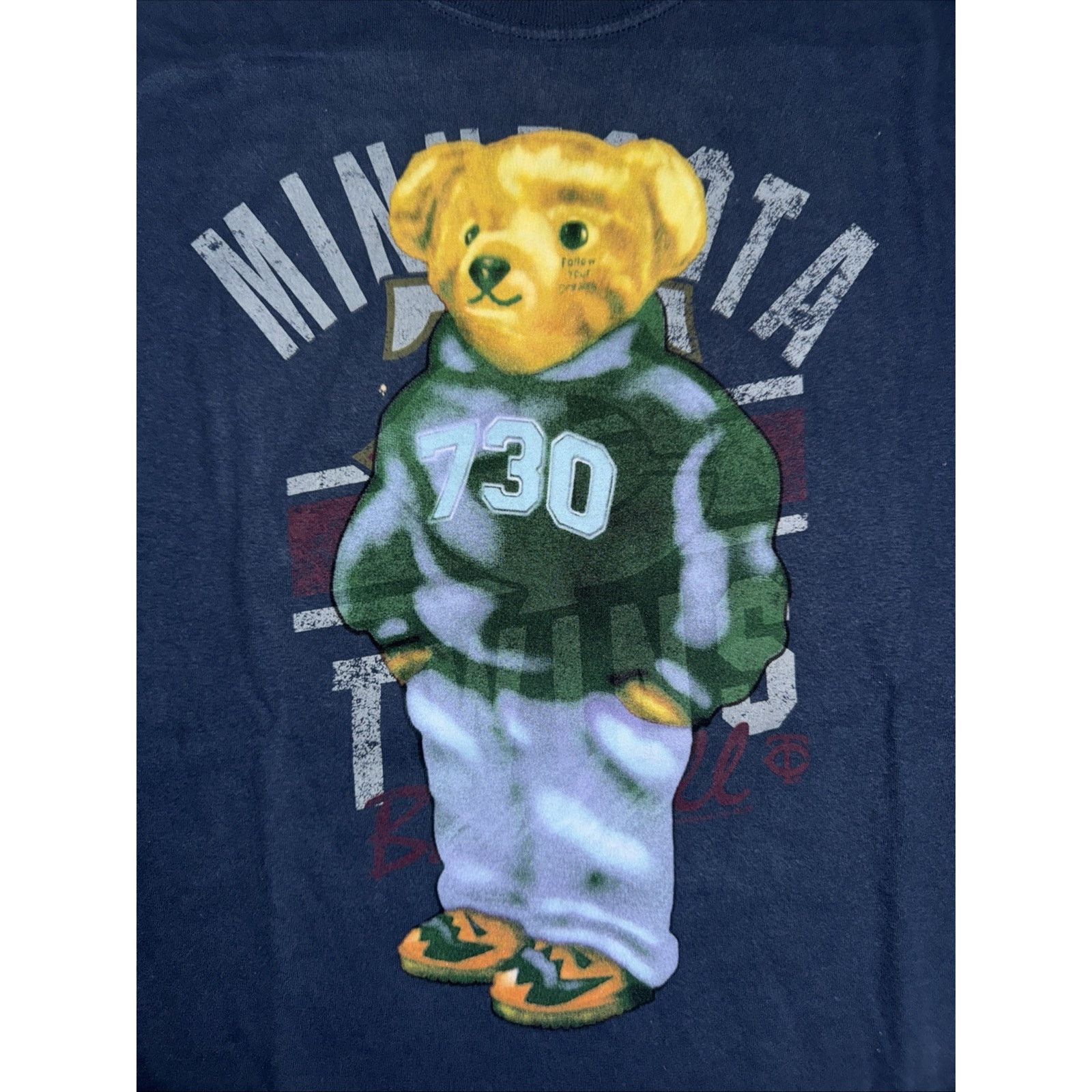Asspizza Asspizza Revived Teddy Bear Graphic T-Shirt Navy Large 21x28 Size US L / EU 52-54 / 3 - 2 Thumbnail