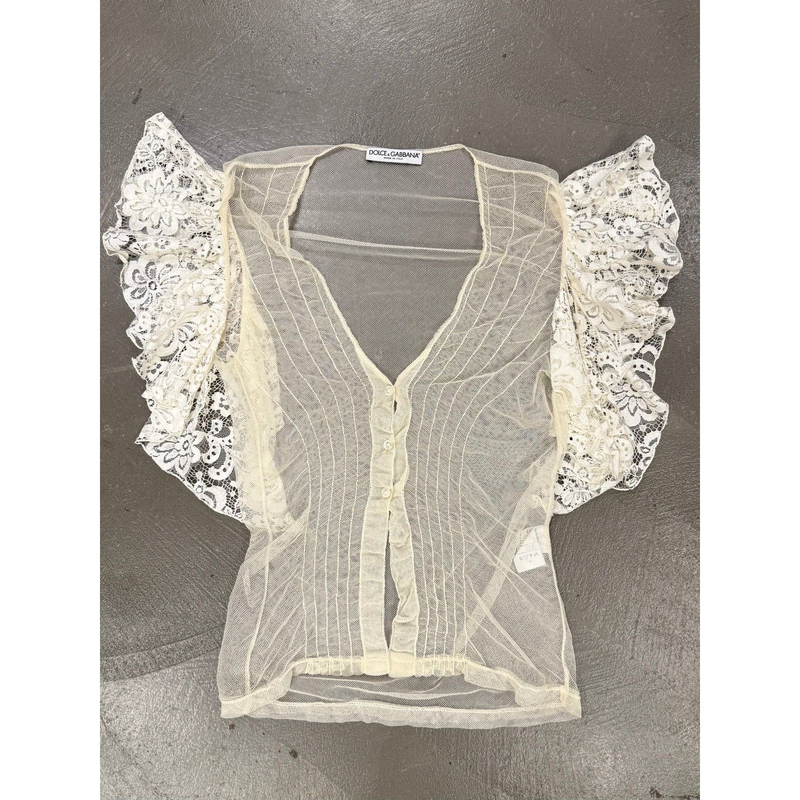 Dolce & Gabbana 1998 Dolce & Gabbana sheer runway butterfly top Size M / US 6-8 / IT 42-44 - 6 Thumbnail