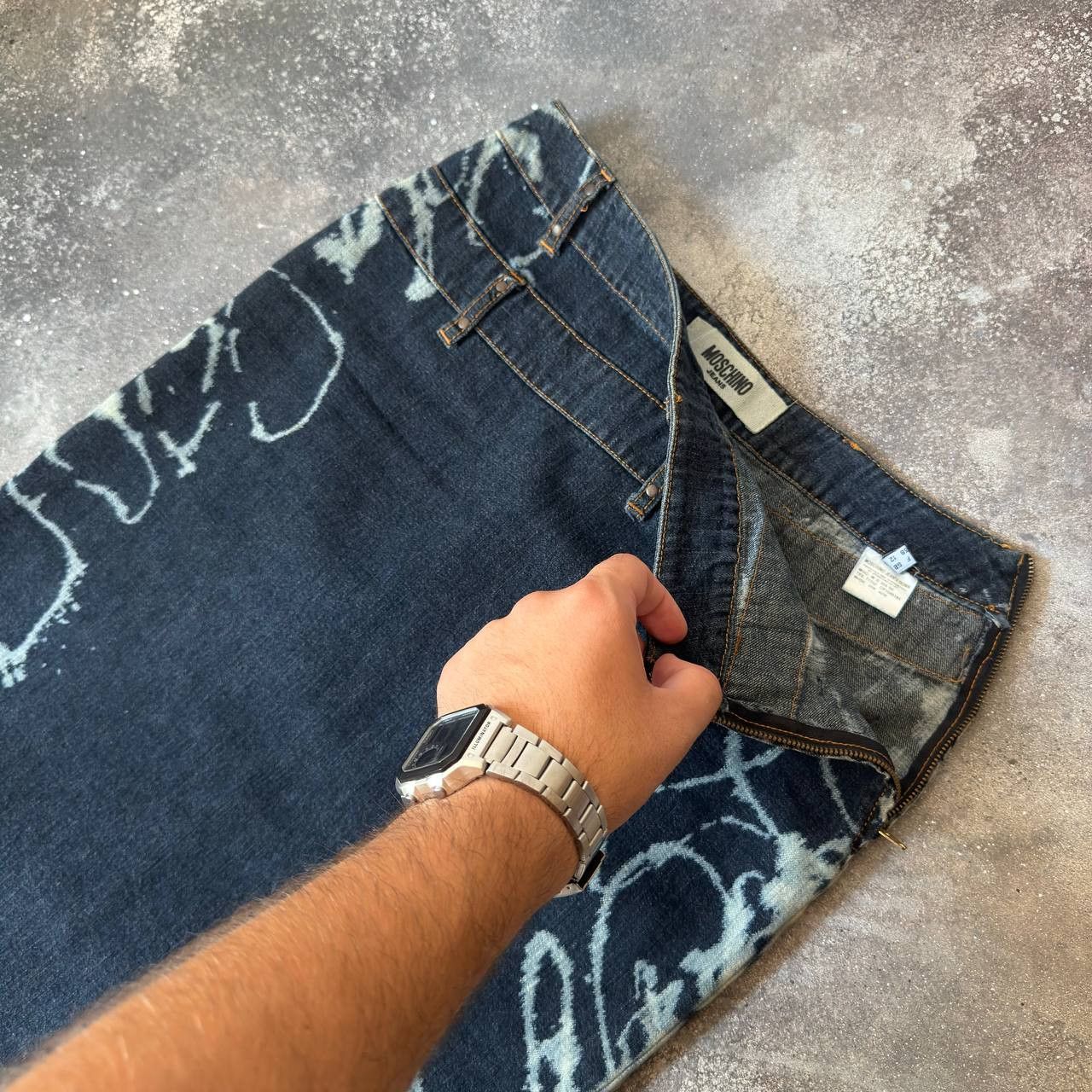 Moschino × Vintage Moschino Jeans Vintage Denim Midi Skirt Size 29" - 5 Thumbnail