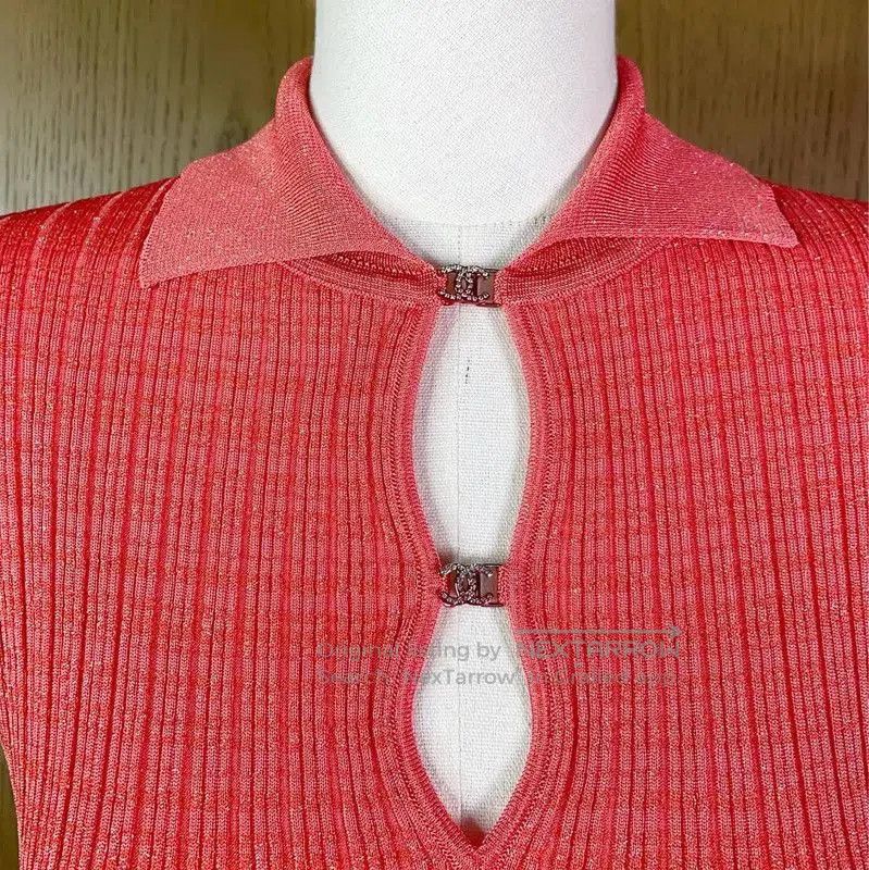 Chanel Chanel Brick Red Short Sleeve Top . Size S / US 4 / IT 40 - 4 Thumbnail