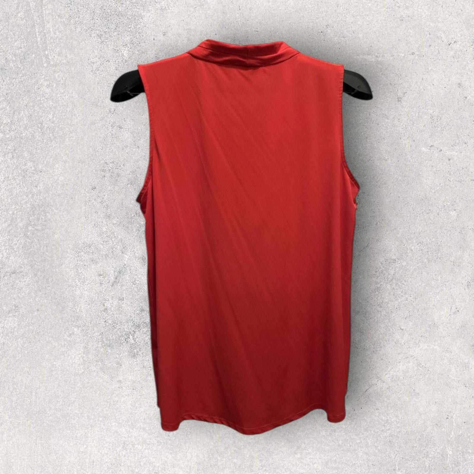 Other Ivanka Trump Red Sleeveless Top with Chic Zip Detail Size L / US 10 / IT 46 - 3 Thumbnail
