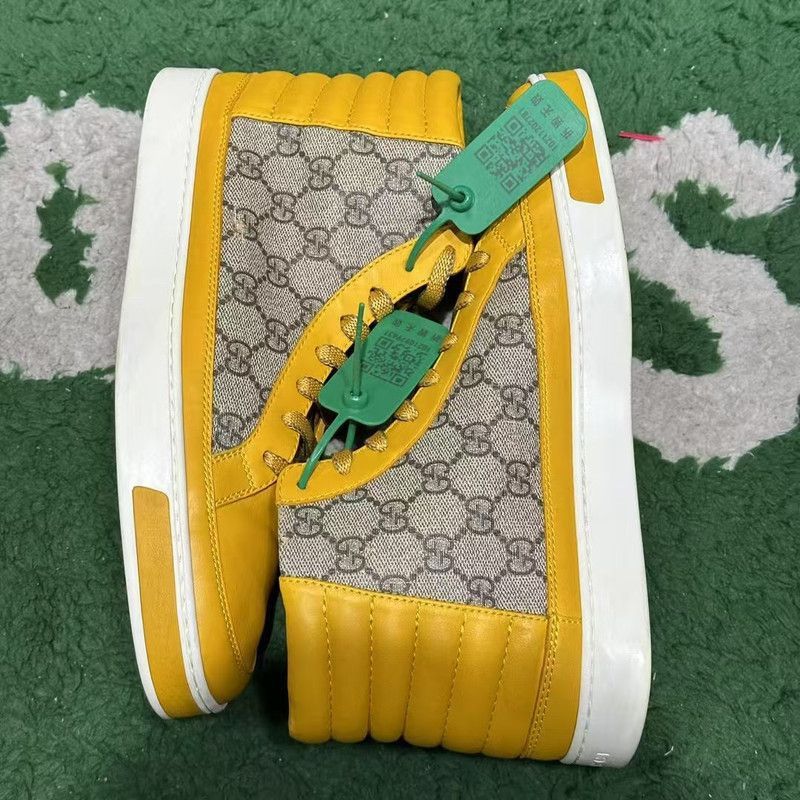 Gucci Gucci GG Monogram Supreme Yellow Sneakers Size US 8 / EU 41 - 4 Thumbnail