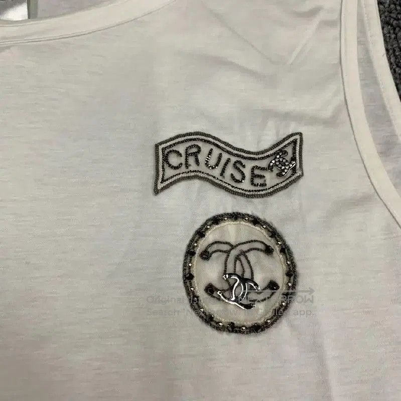 Chanel Chanel White Cotton Women's Sleeveless T-Shirt . Size S / US 4 / IT 40 - 5 Thumbnail