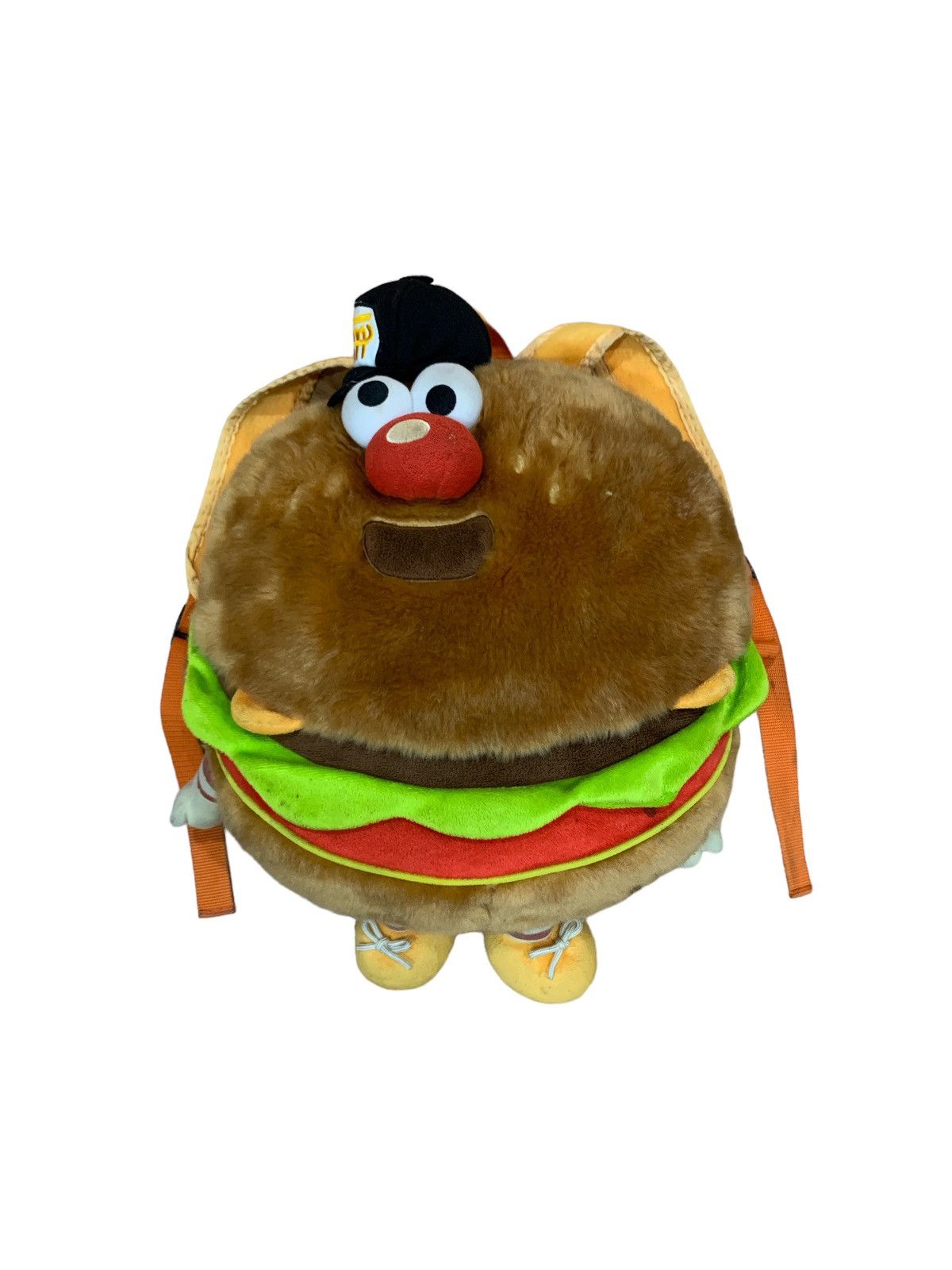 Japanese Brand × Vintage VINTAGE 1980s JAM HAMBURGER FLUFFY PLUSH BAGPACK Size ONE SIZE - 1 Thumbnail