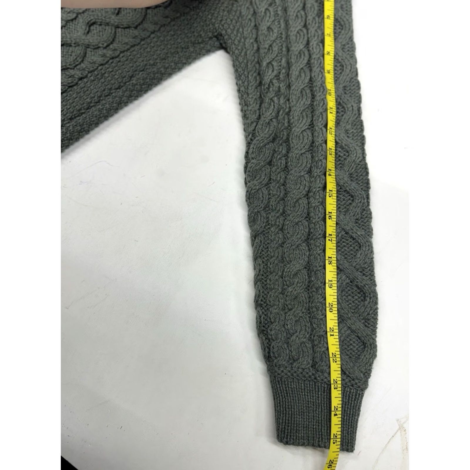 Vintage VINTAGE Aran Crafts Shawl Collar Sweater Mens XL 100% Merino Wool Cable Knit Fisherman Size US XL / EU 56 / 4 - 6 Thumbnail