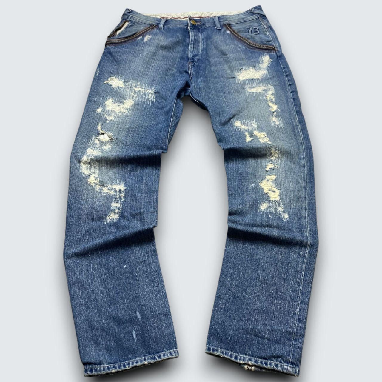 Pepe Jeans 00s Pepe Jeans Distressed Denim Blue 35" Size US 35 - 1 Thumbnail