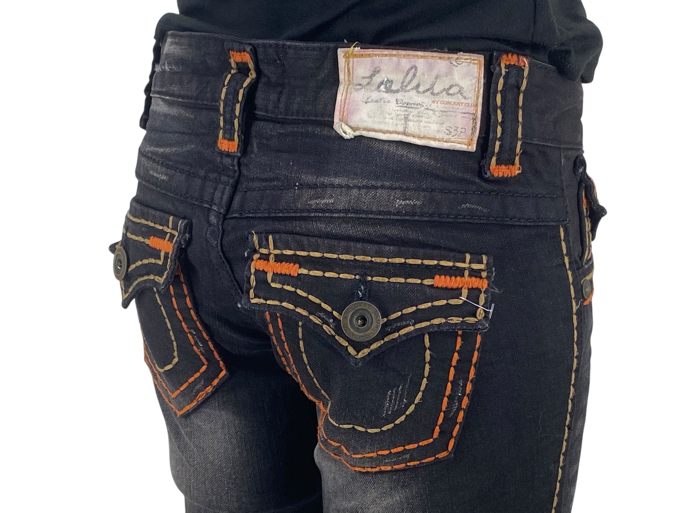 Japanese Brand Lolita Bootcut Denim Flare Jeans Japanese Embellish Jeans Size 25" / US 0 / IT 36 - 7 Thumbnail