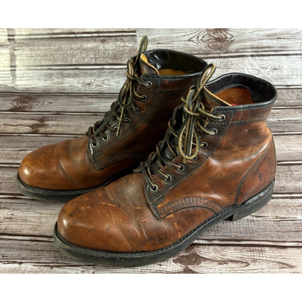 Frye Frye Prison leather Boot Size 9 M color brandy Made In USA Size US 9 / EU 42 - 1 Thumbnail