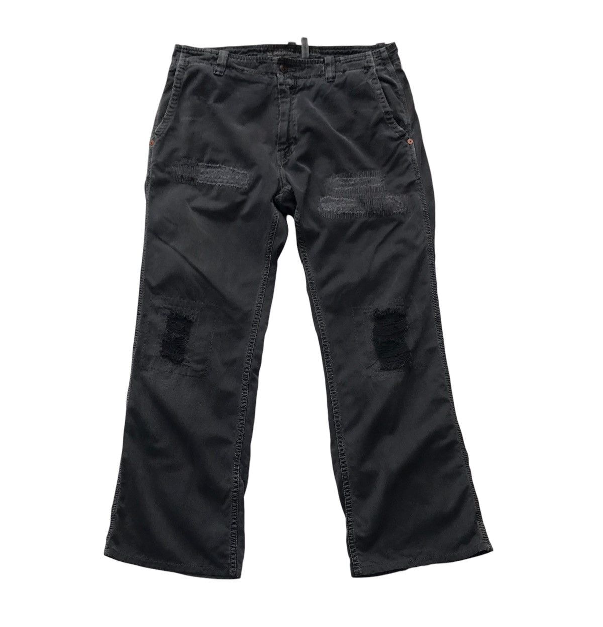 LA Denim Artelier Ripped Streetwear Distressed Pants