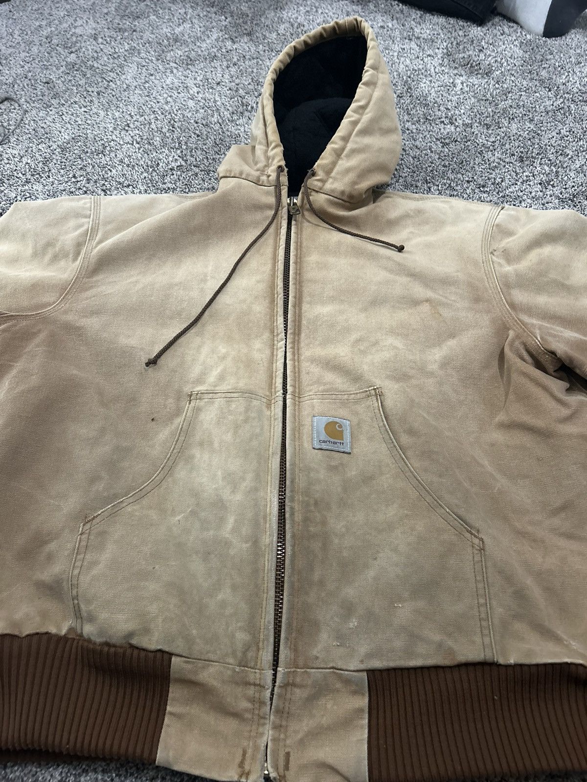 Carhartt Vintage Distressed Faded Carhartt Hooded Jacket OPEN 2OFFERS Size US XL / EU 56 / 4 - 2 Thumbnail