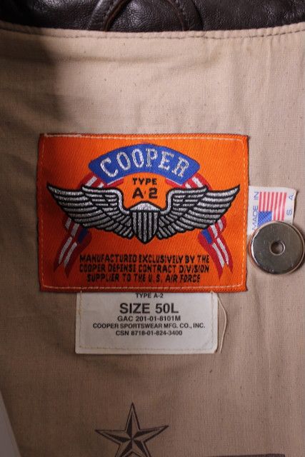 Cooper VINTAGE COOPER A2 LEATHER JACKET BROWN - L/XL Size US L / EU 52-54 / 3 - 6 Thumbnail