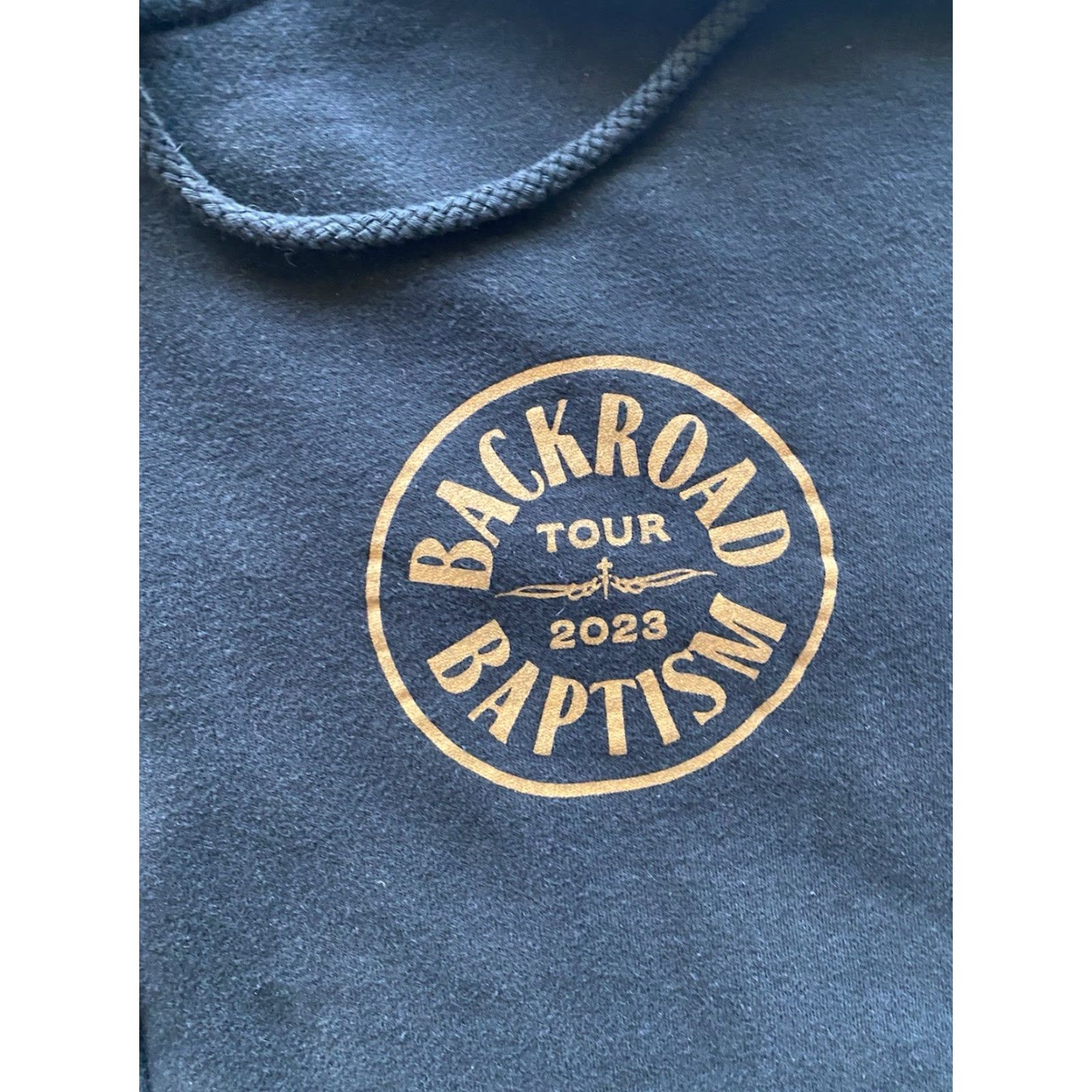 Vintage Jelly Roll MENS Large Backroad Baptism Tour 2023 Black/Gold Zip Hoodie Jacket Men's L Full Zip Zipper Graphic Print Size US L / EU 52-54 / 3 - 6 Thumbnail