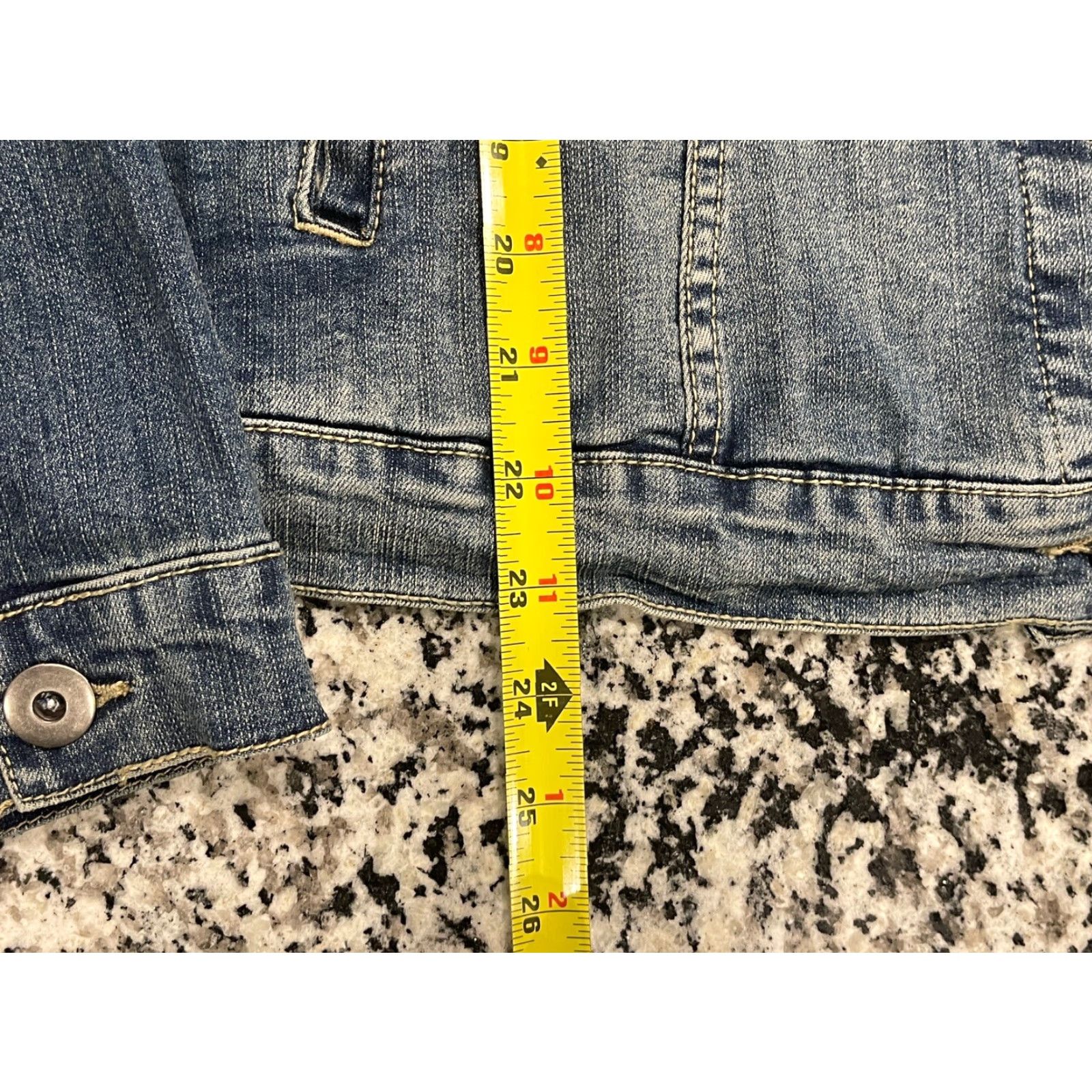 Disney Disney Nightmare Before Christmas Distressed Denim Jacket Women Regular Size 2 Blue Jacket Size XS / US 0-2 / IT 36-38 - 6 Thumbnail