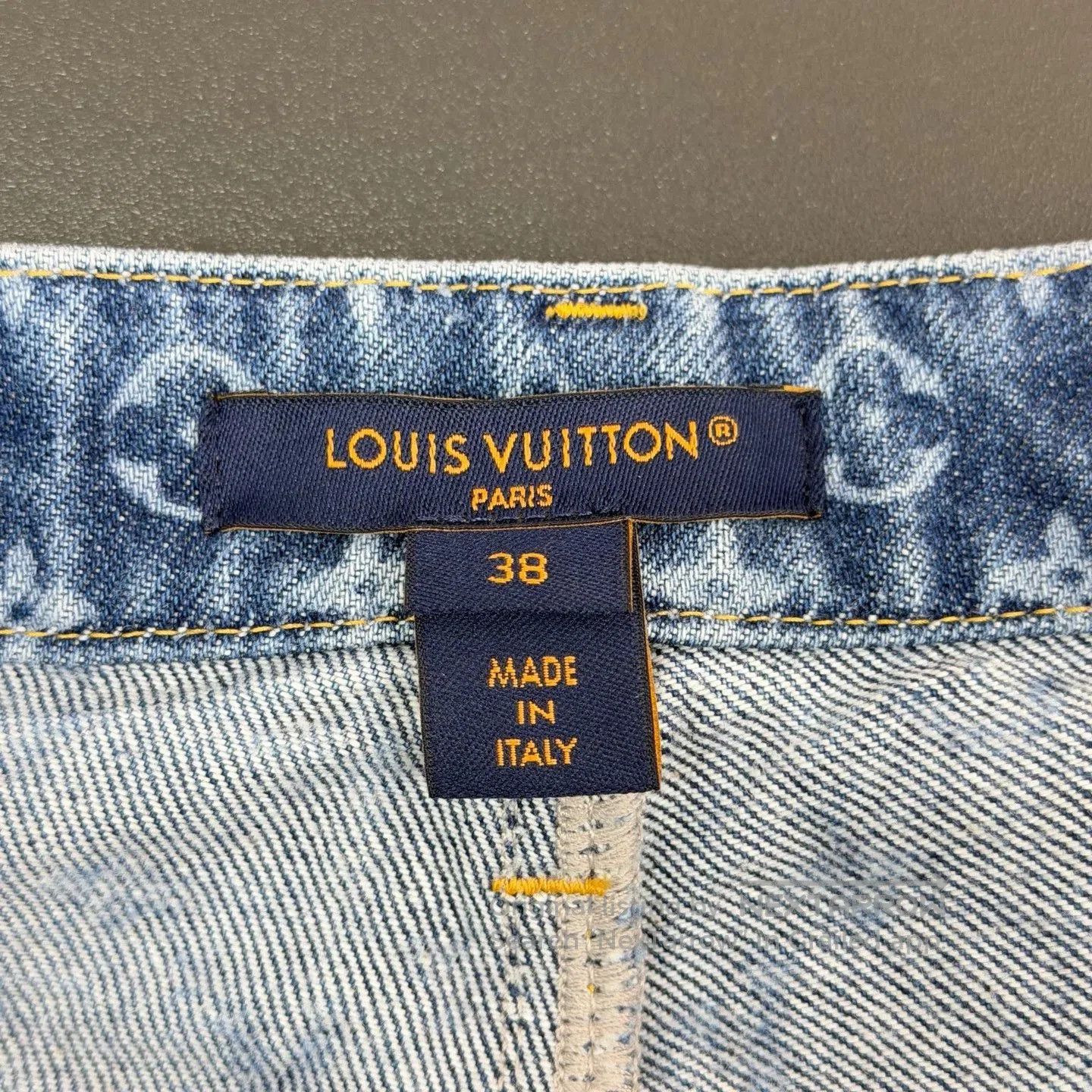 Louis Vuitton LV Blue Monogram Washed Jeans. Size US 38 / EU 54 - 5 Thumbnail