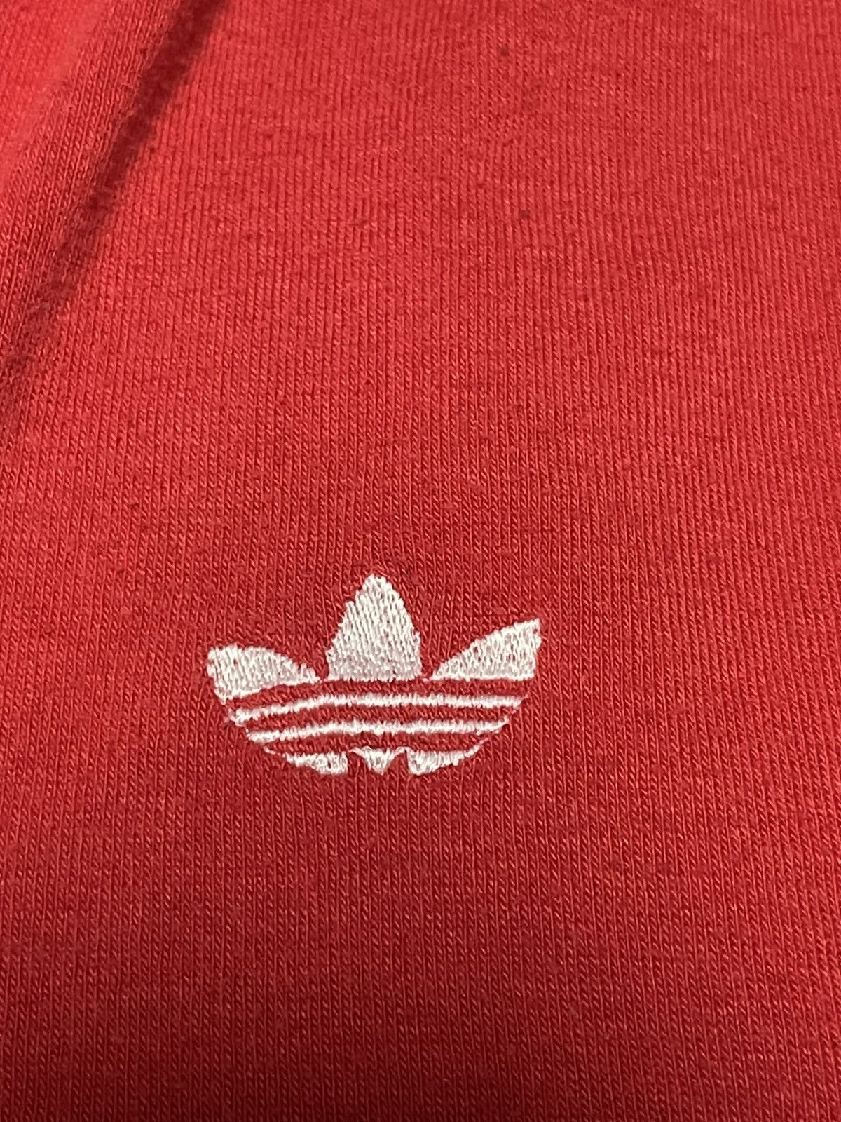 Adidas Adidas Vintage Climalite Red West Germany Zip Pullover Size US L / EU 52-54 / 3 - 5 Thumbnail