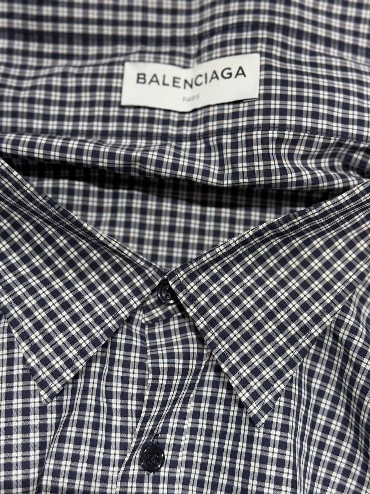 Balenciaga Balenciaga 17AW Check Swing Shirt Oversized Demna Size US XL / EU 56 / 4 - 4 Thumbnail