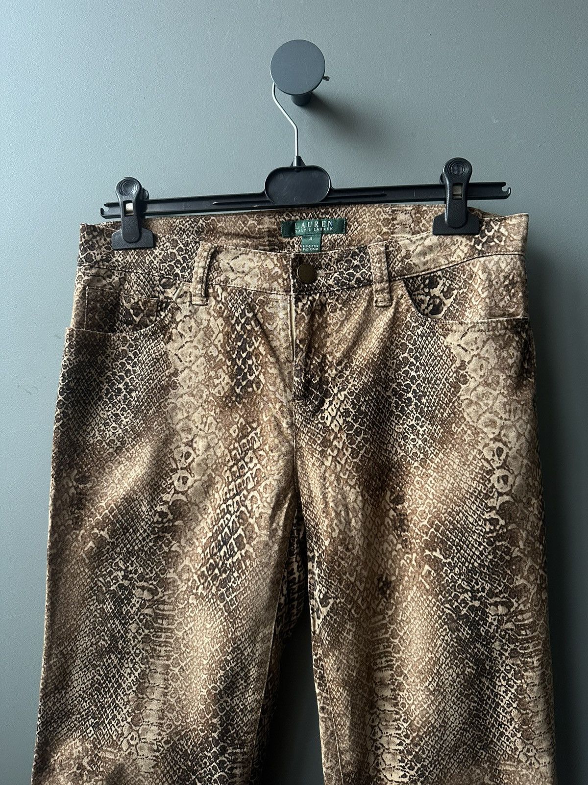 Polo Ralph Lauren Lauren Ralph Lauren Snakeskin Print Skinny Pants Size 4 Size 30" / US 8 / IT 44 - 2 Thumbnail
