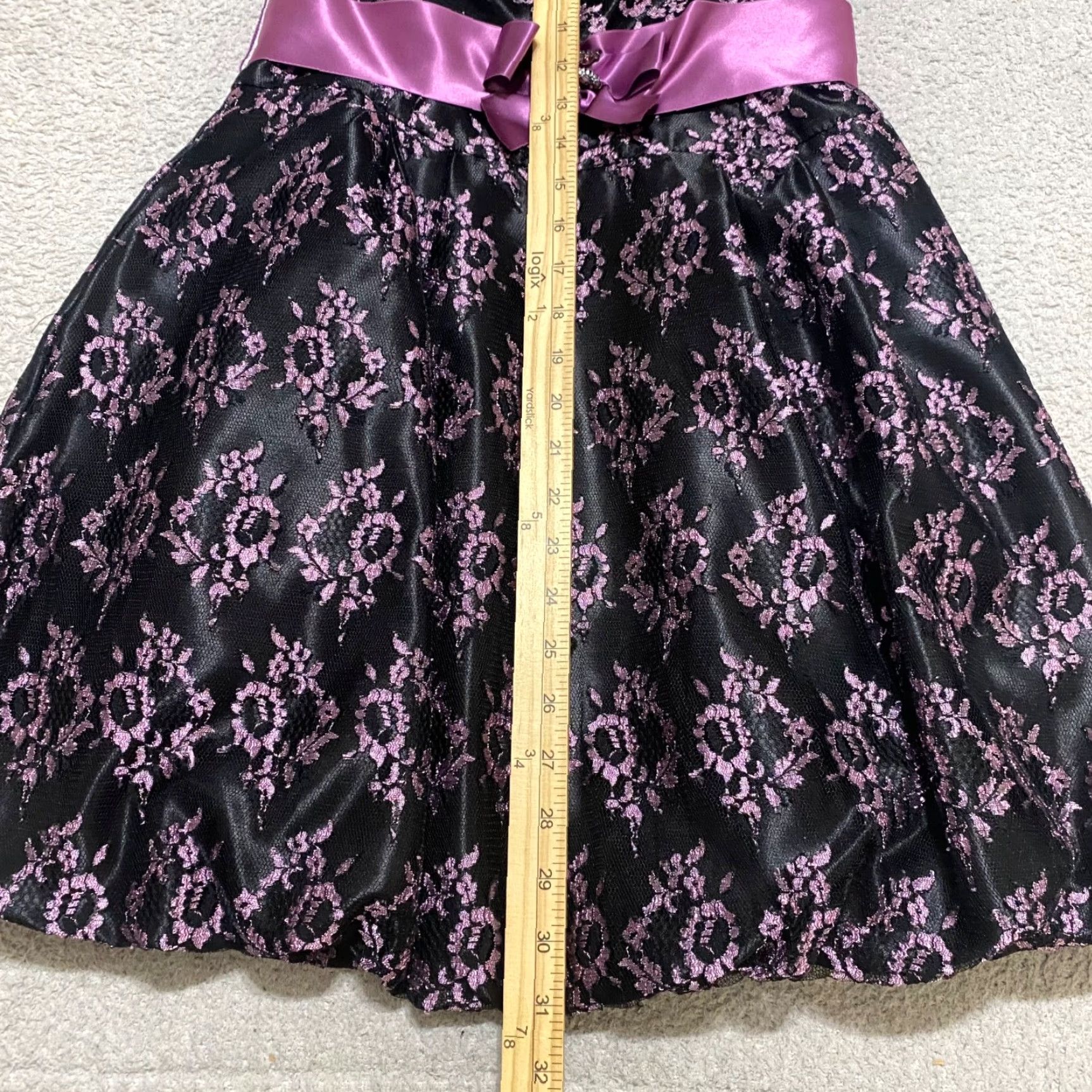 Jessica McClintock Jessica McClintock Gunne Sax Dress Womens sz 7 Black Geometric Strapless Ribbon Size M / US 6-8 / IT 42-44 - 5 Thumbnail