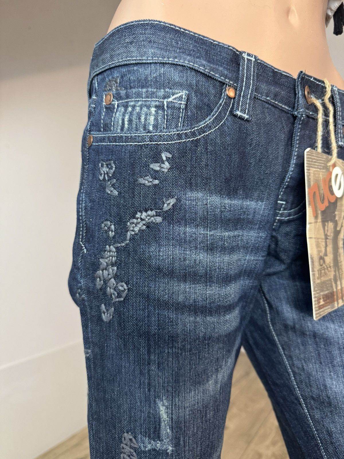 Rude Embroidered Low Rise Bootcut Flared - W28 L34 Size 28" / US 6 / IT 42 - 4 Thumbnail