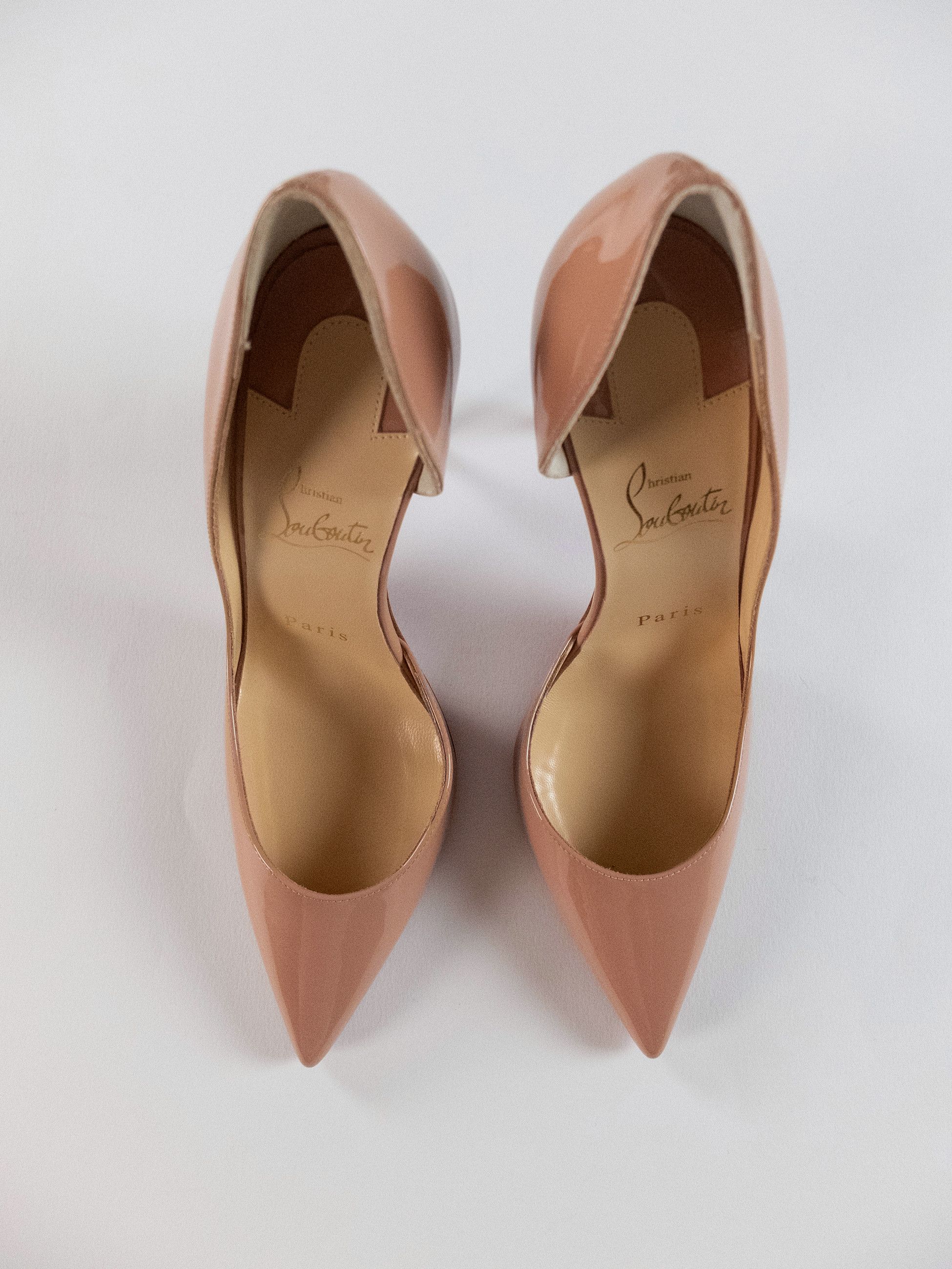 Christian Louboutin CHRISTIAN LOUBOUTIN Iriza nude patent leather pumps 7 Size US 7 / IT 37 - 5 Thumbnail